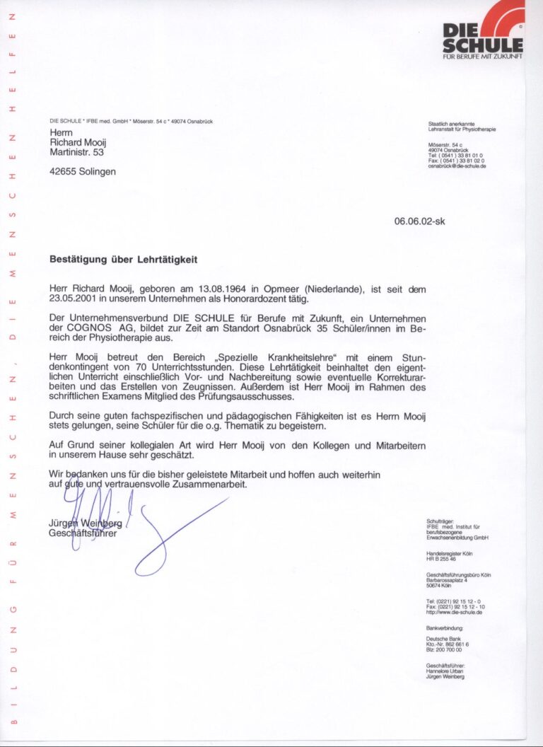 Die Schule-2002-Bestätigung