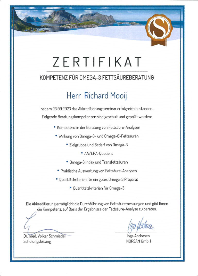 Zertifikat Norsan 2023